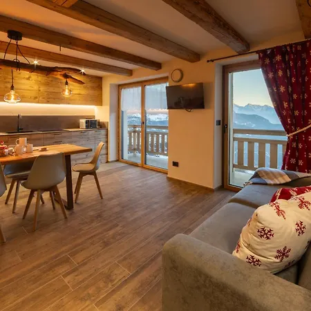 Les Reves Des Montagnards, Appartements De Charme Torgnon Exterior foto